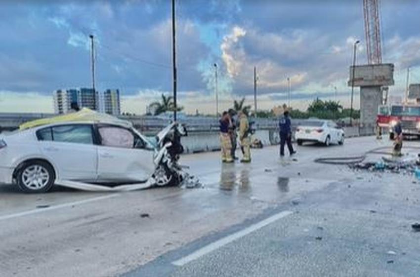 Hombre muere tras accidente por ir contrario en la carretera 836 en Miami