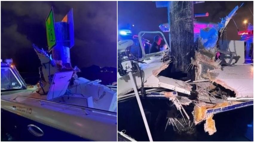 Dos hospitalizados de gravedad después de que un barco golpeara un marcador de canal en la Intracoastal en Miami