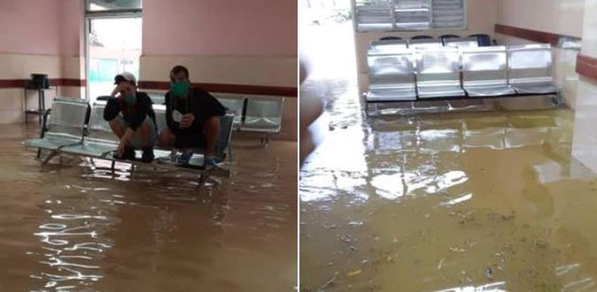 Tormenta local en Holguín deja severas inundaciones en la ciudad, entre ellas en un hospital