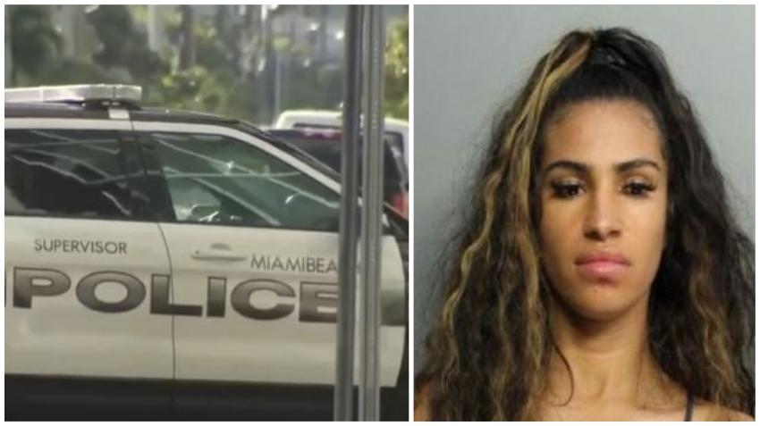 Mujer arrestada después de chocar un auto contra el frente de una casa en Miami Beach