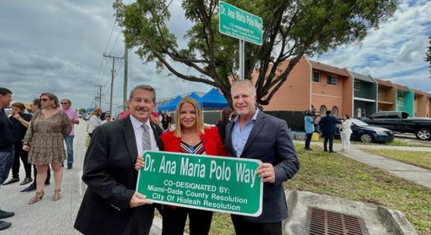 Una calle en Hialeah toma el nombre de la querida cubana, Dra. Ana María Polo