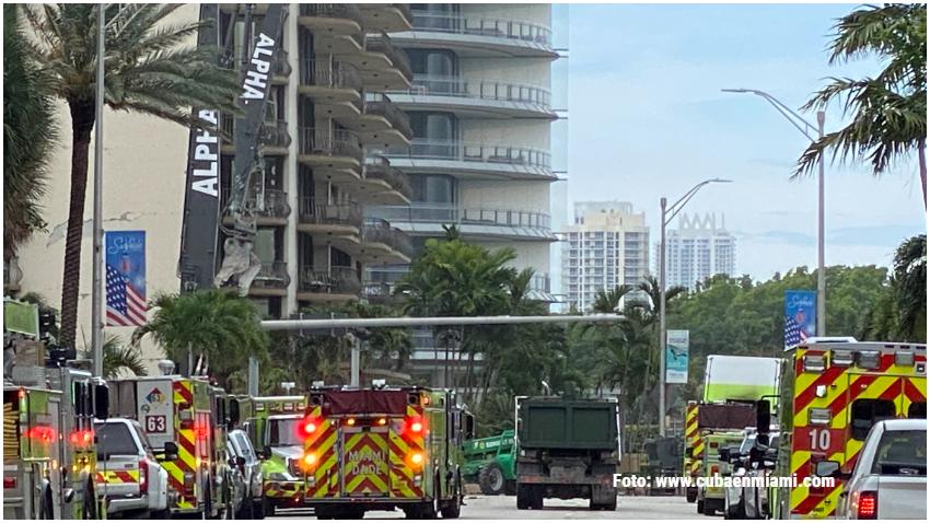 Número de fallecidos sube a 9 en el colapso del edificio en Surfside al norte de Miami Beach
