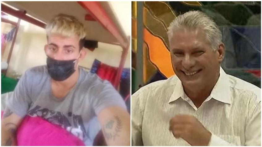 Joven cubano explota contra Díaz Canel desde un centro de aislamiento: "Todo es pura mentira por la televisión"