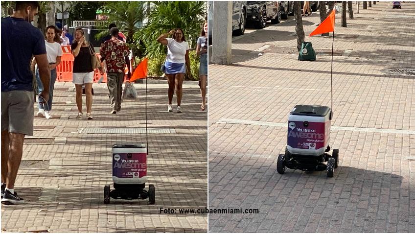 Prueban por las calles de Miami robots que hacen entregas a domicilio