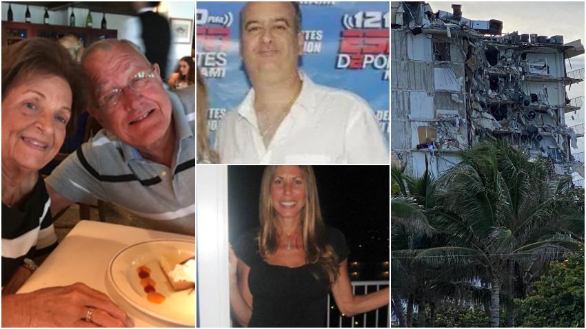 Policía de Miami-Dade da los nombres de 4 de los 5 fallecidos hasta el momento en el colapso del edificio en Surfside al norte de Miami Beach