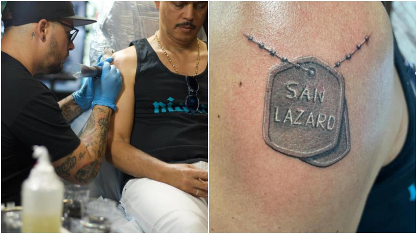 Alexis Valdés se hace tatuaje en honor a San Lázaro