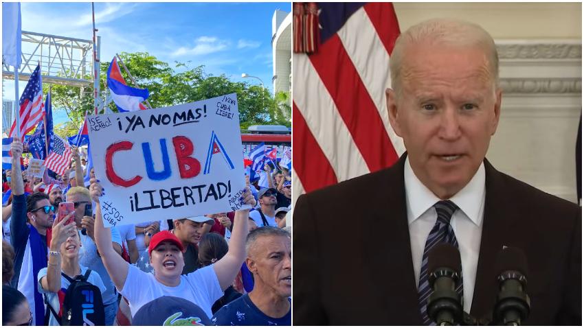 Cubanos en Miami reaccionan a las medidas de la Administración Biden que lanzan un salvavidas al régimen de Cuba