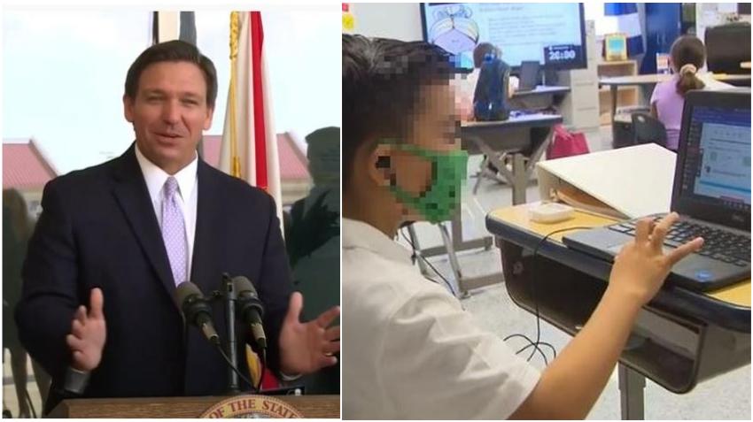 Gobernador de Florida se opone al uso de mascarillas obligatorio en las escuelas; firma orden ejecutiva que lo hace opcional