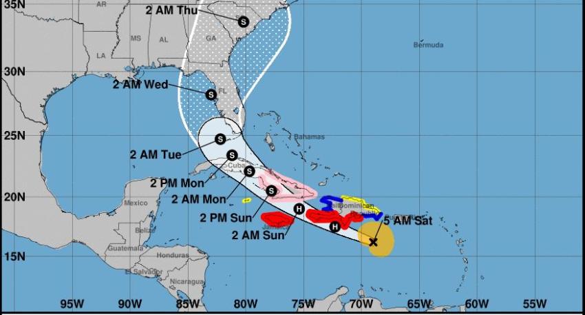 Huracán Elsa avanza hacia el Caribe, afectando a Cuba el domingo y el sur de la Florida el lunes