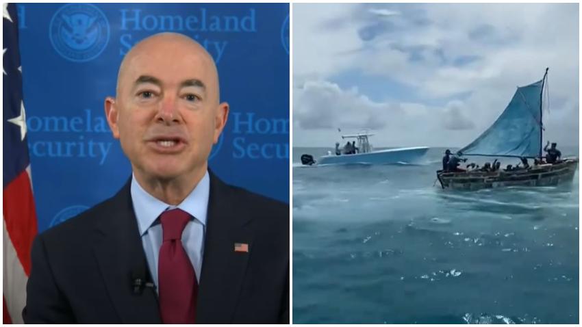 Secretario de Seguridad Nacional, cubanoamericano Alejandro Mayorkas, a los cubanos que se lancen al mar: "No entrarán a Estados Unidos"