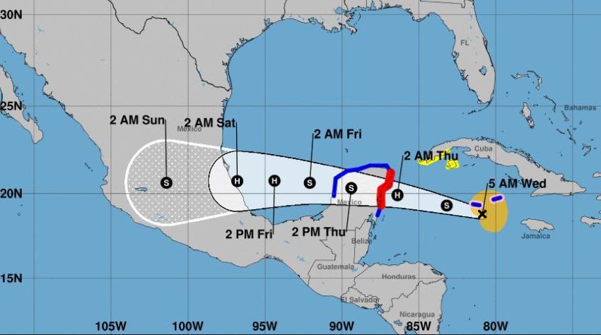 Pronostican que la Tormenta Tropical Grace se convertirá en huracán el miércoles por la noche