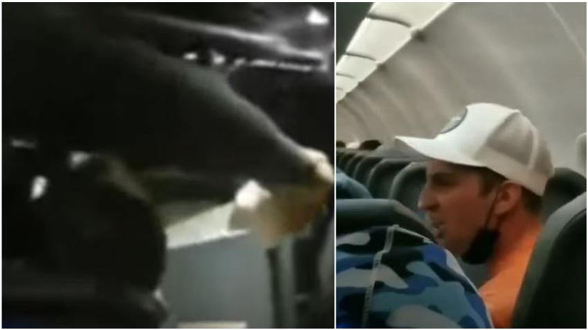 Pasajero de Frontier es amarrado con tape luego de volverse violento durante un vuelo de Filadelfia a Miami