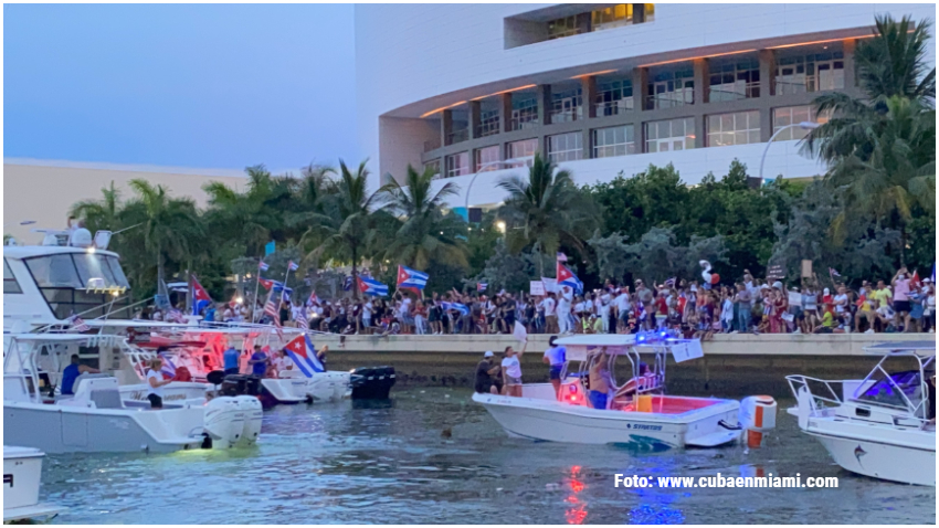 Cubanos en Miami preparan flotilla en apoyo a las manifestaciones en Cuba del 15 de noviembre