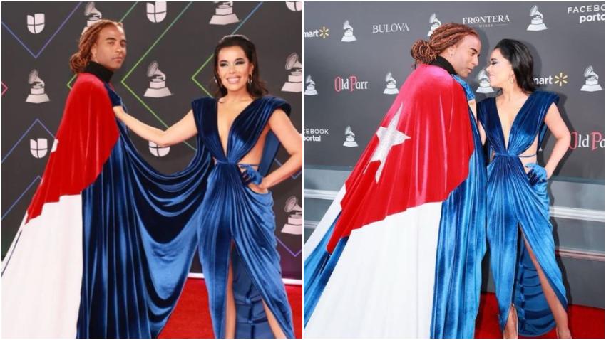El vestuario alegórico a la bandera cubana usado por Yotuel Romero y Beatriz Luengo será exhibido en el Museo Grammy