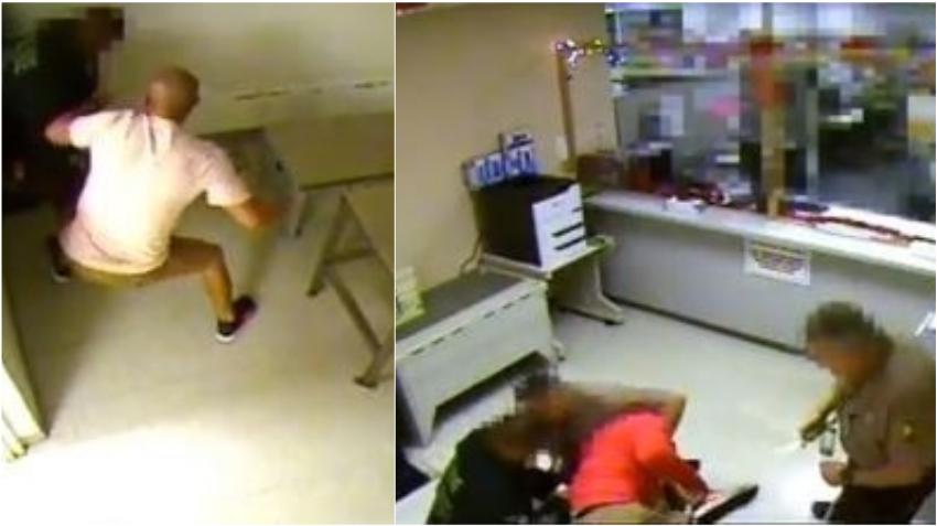Policía de Miami-Dade publica video de un oficial agredido por un prisionero dentro de la estación policial del Doral