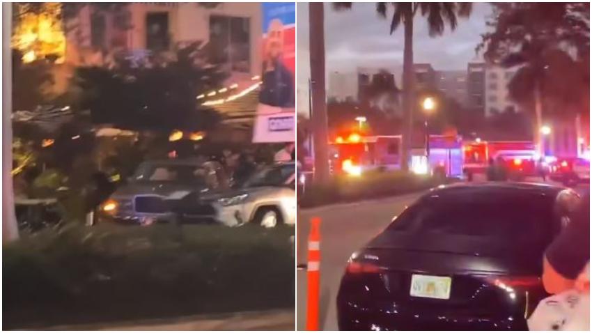 Auto impacta conocido restaurante en Miami Beach; se reportan varios heridos incluido un niño