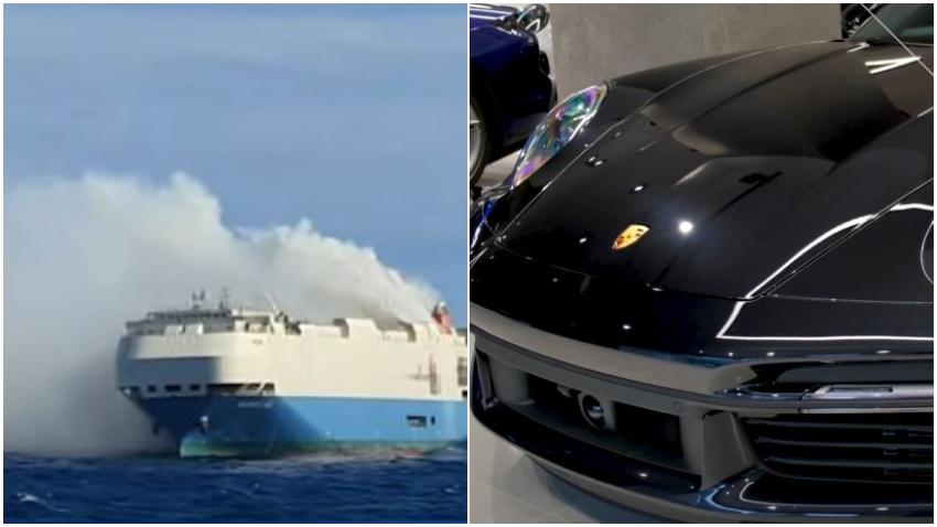 Barco cargado de autos de lujo con destino a Estados Unidos se incendia en medio del Océano Atlántico