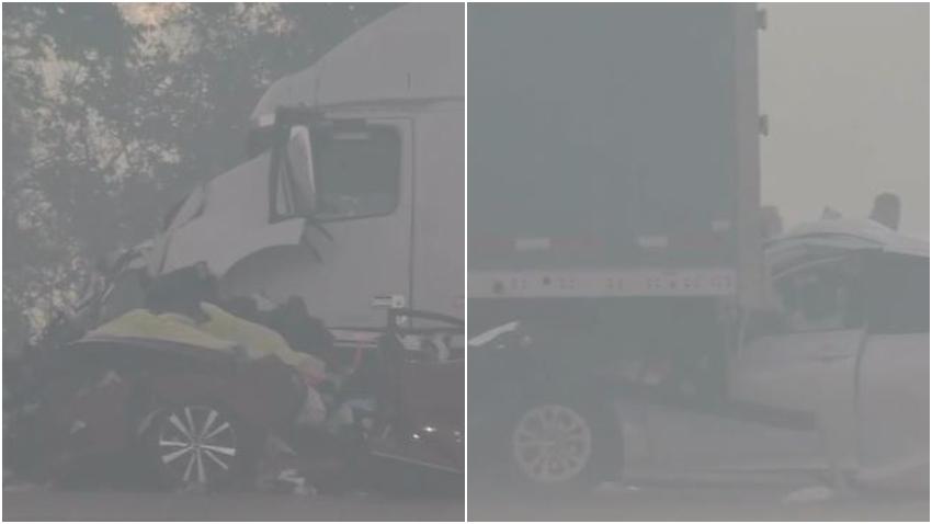 Densa niebla causa 5 accidentes simultáneos que involucraron hasta 15 vehículos en la I-95 en el norte de Florida
