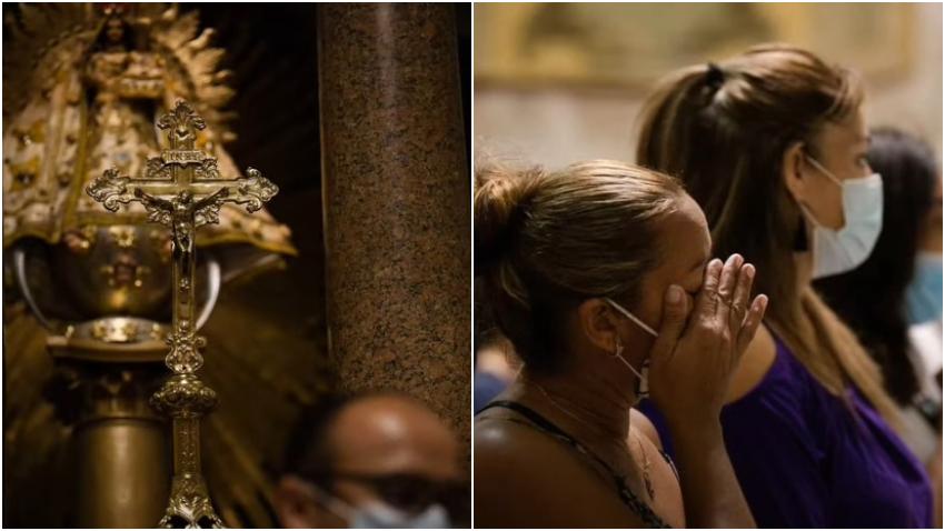 Este jueves trabajadores del Hotel Saratoga celebraron una misa en La Catedral de La Habana en honor a las víctimas de la explosión