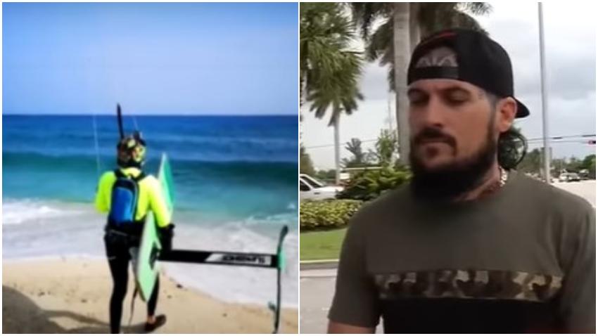 Liberan a cubano que llegó a Miami en una tabla de Surf