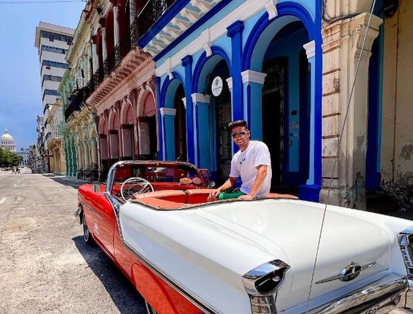 Hijo de astro del fútbol  Zinedine Zidane se encuentra de vacaciones en Cuba