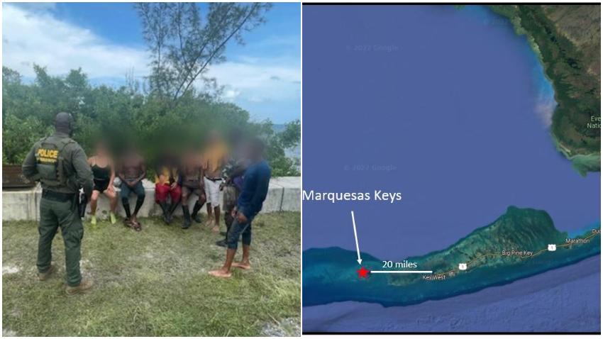 Agentes federales detuvieron a 7 balseros cubanos que llegaron cerca de los Cayos de la Florida