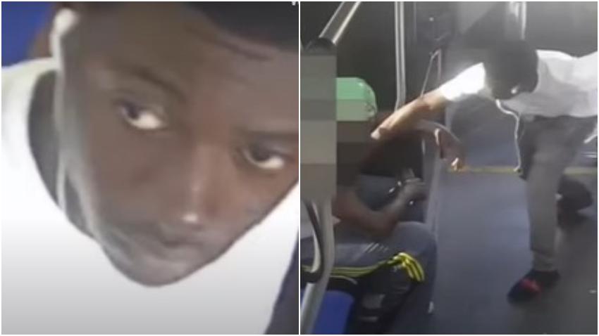 Captan en cámara como arrebatan la cadena de un hombre en un autobús de Miami