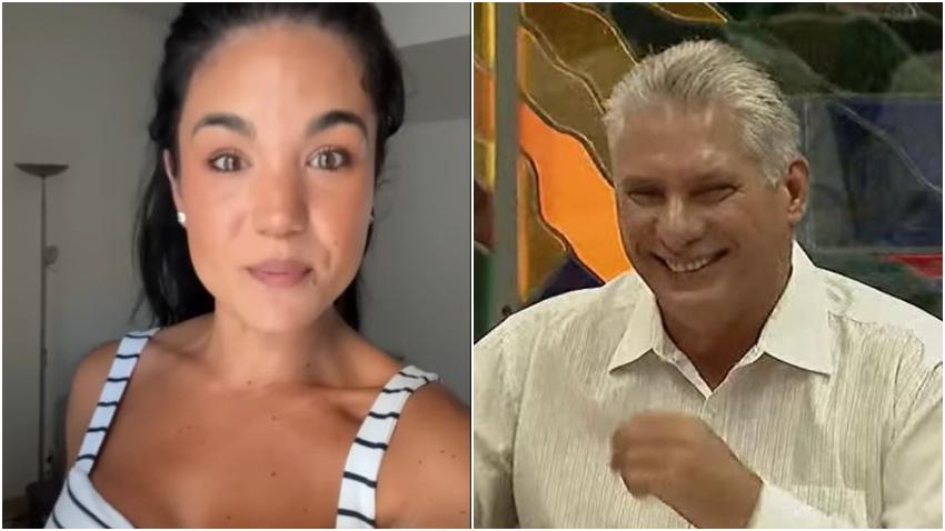 Aparece nuevamente la española Rosa Martorell para señalar al gobernante cubano: "Díaz-Canel, Cuba no te quiere", tras protestas en Pinar del Río