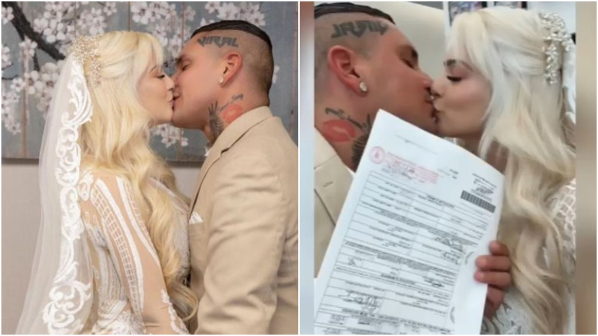 Reguetonero cubano Osmani García y su pareja Laura se casan por lo civil, compartiendo en redes sociales tan especial evento