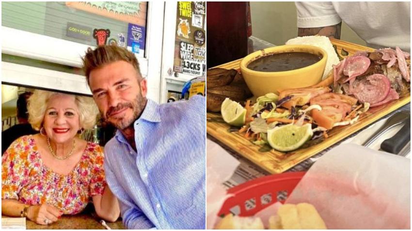 David Beckham vuelve a elogiar la comida del restaurante cubano Enriqueta's en Miami