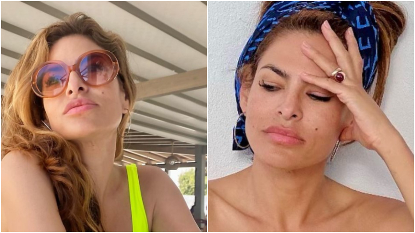 La actriz Eva Mendes, cubana por opción así lo demuestra con su look en redes sociales