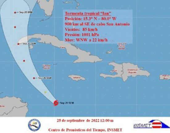 Pinar del Río y Artemisa en el cono de trayectoria de la tormenta tropical Ian, que se convertirá en huracán en las próximas horas