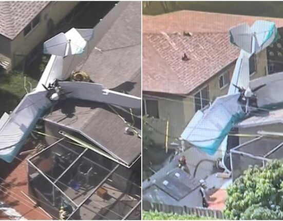 Avión cae en la parte trasera de una casa en el Sur de la Florida dejando dos muertos