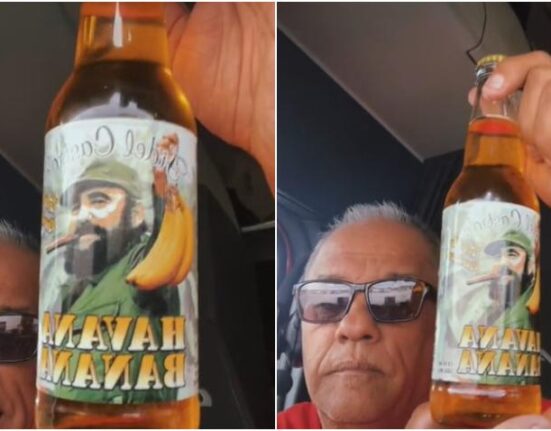 Camionero cubano indignado al ver que vendían en Houston una bebida con la imagen de Fidel Castro