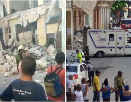 Se derrumba de manera parcial un edificio en la Habana Vieja en Cuba