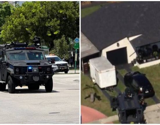 Equipo SWAT rodea una casa con hombre atrincherado en Hialeah