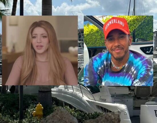Shakira disfruta de Miami Beach junto al corredor de Fórmula 1 Lewis Hamilton