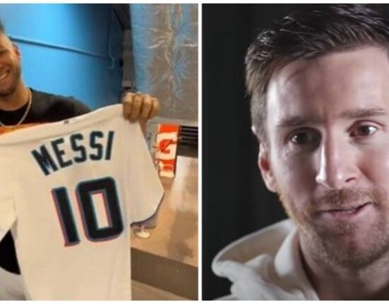 Pelotero cubano Yuli Gourriel da la bienvenida a Messi en Miami