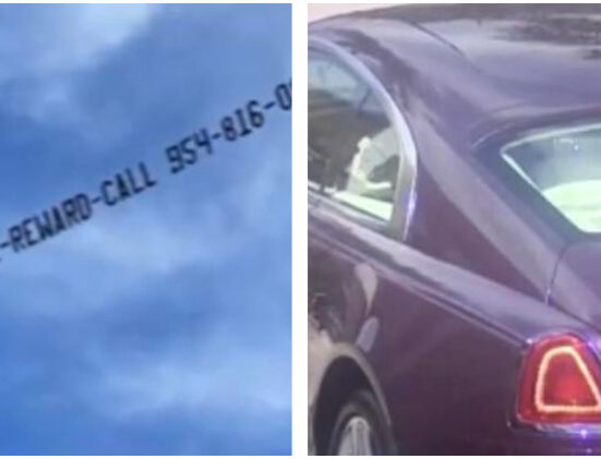 Propietario de Rolls-Royce púrpura robado esta semana en Miami usa pancarta aérea para ofrecer recompensa a quien tenga información sobre los ladrones