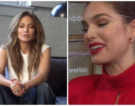 Modelo Nadia Ferreira esposa de Marc Anthony evita pregunta sobre Jennifer Lopez
