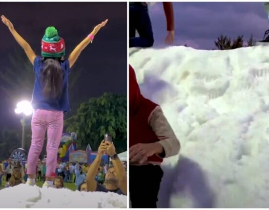 Hialeah prepara parque con nieve para dar inicio a la temporada navideña