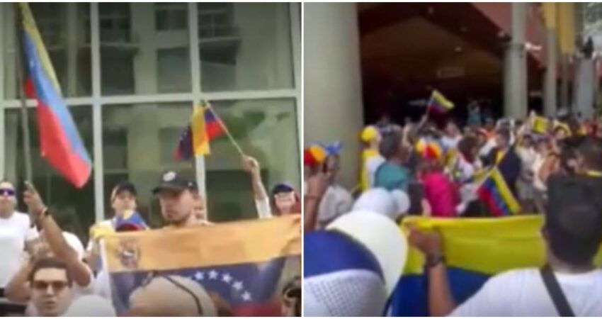 venezolanos-protestan-en-Florida-elecciones-de-Venezuela