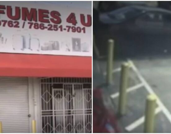 tienda en miami-choque de un auto