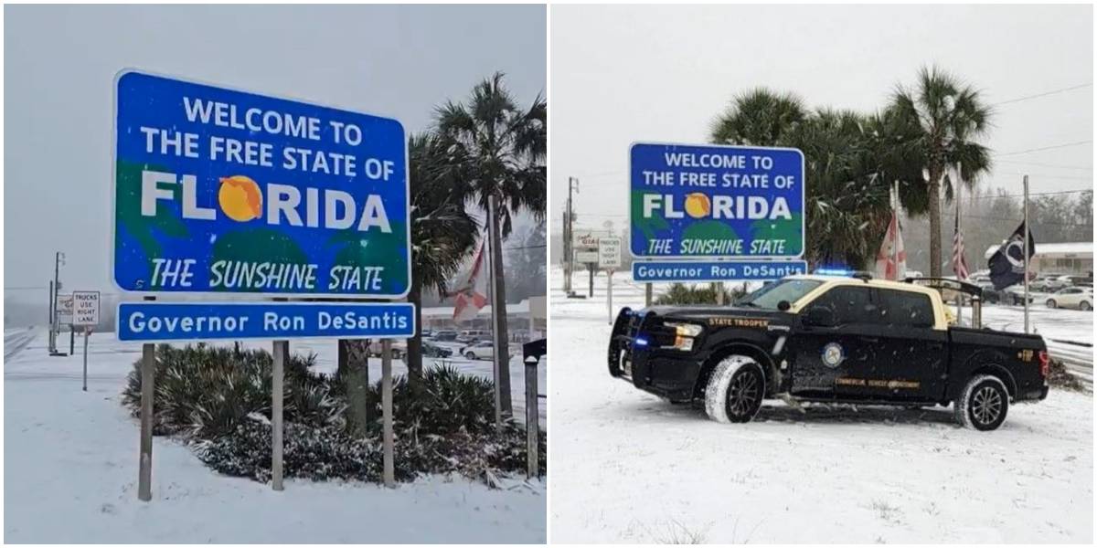 Comienza a caer nieve en Florida Fenómeno inusual sorprende al estado