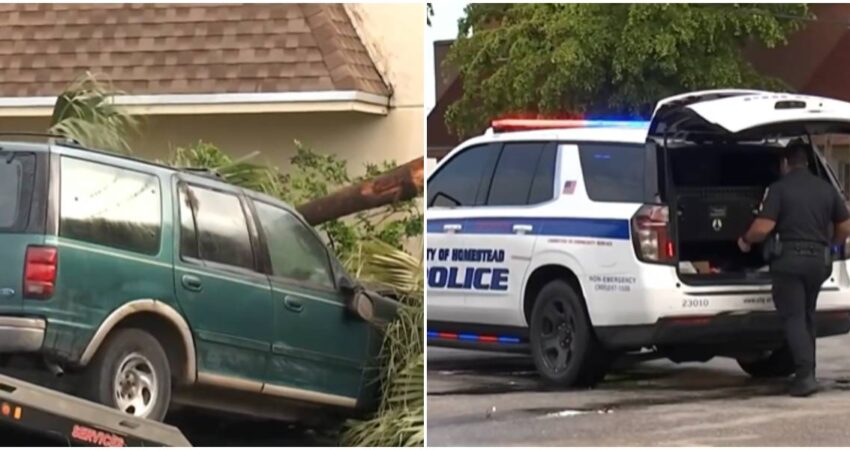accidente de tránsito-Policía de Homestead