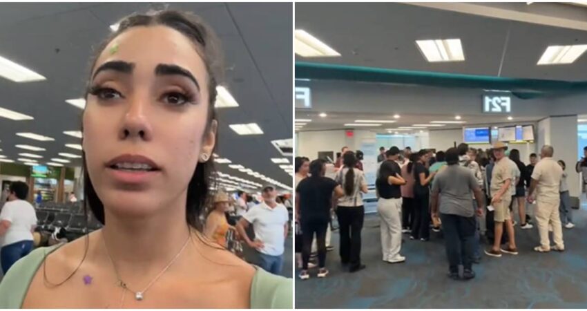 joven cubana-aeropuerto de Miami