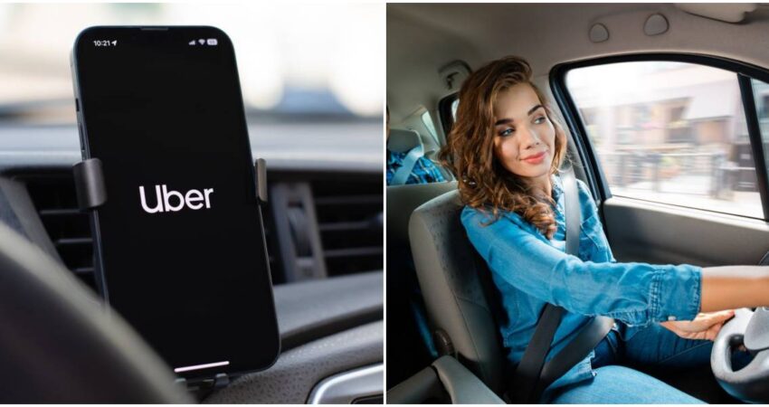 Uber-mujer conductora