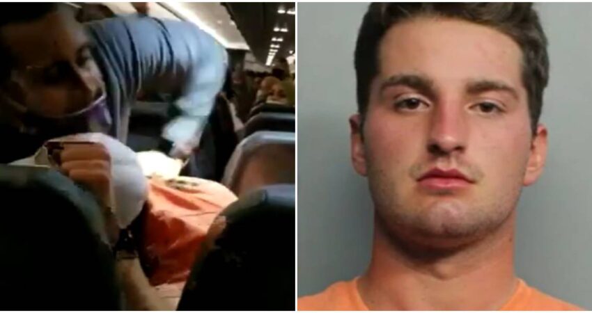 altercado en avión-joven arrestado