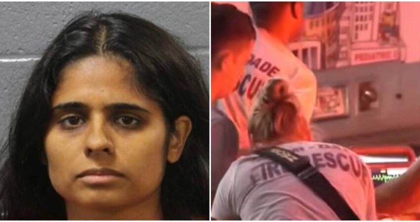 mujer arrestada-equipo de emergencia