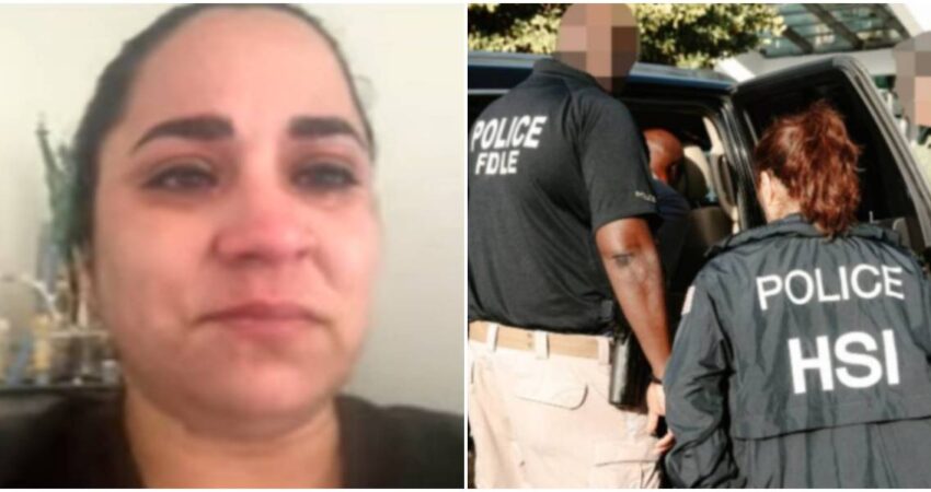 mujer cubana-agentes de inmigración